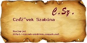 Czövek Szabina névjegykártya