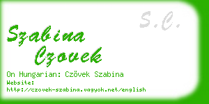 szabina czovek business card